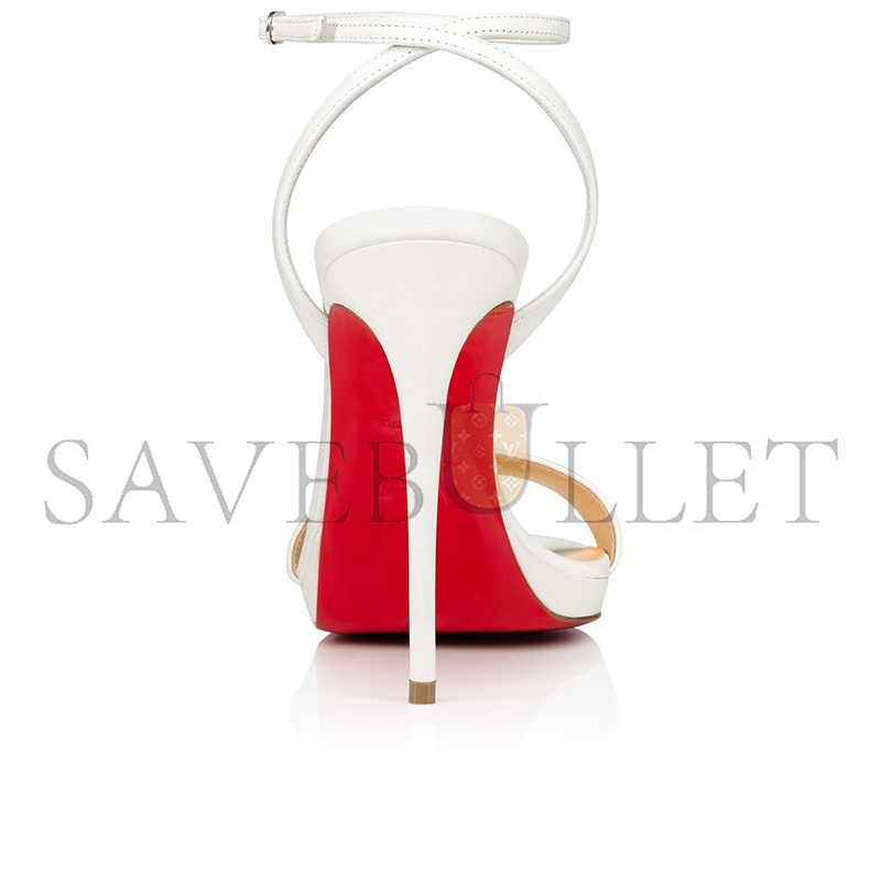 CHRISTIAN LOUBOUTIN LOUBI QUEEN 120 MM SANDALS-NAPPA LEATHER-BIANCO 1191582W222 CHRISTIAN LOUBOUTIN LOUBI QUEEN 120 MM SANDALS-NAPPA LEATHER-BIANCO 1191582W222