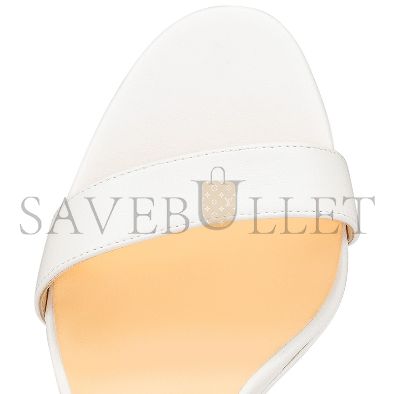 CHRISTIAN LOUBOUTIN LOUBI QUEEN 120 MM SANDALS-NAPPA LEATHER-BIANCO 1191582W222 CHRISTIAN LOUBOUTIN LOUBI QUEEN 120 MM SANDALS-NAPPA LEATHER-BIANCO 1191582W222