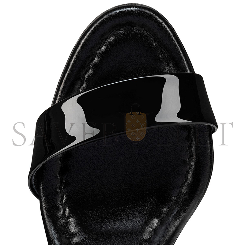 CHRISTIAN LOUBOUTIN MISS SABINA 85 MM STRAPPY SANDALS-PATENT CALF LEATHER-BLACK-WOMEN 3230530B439