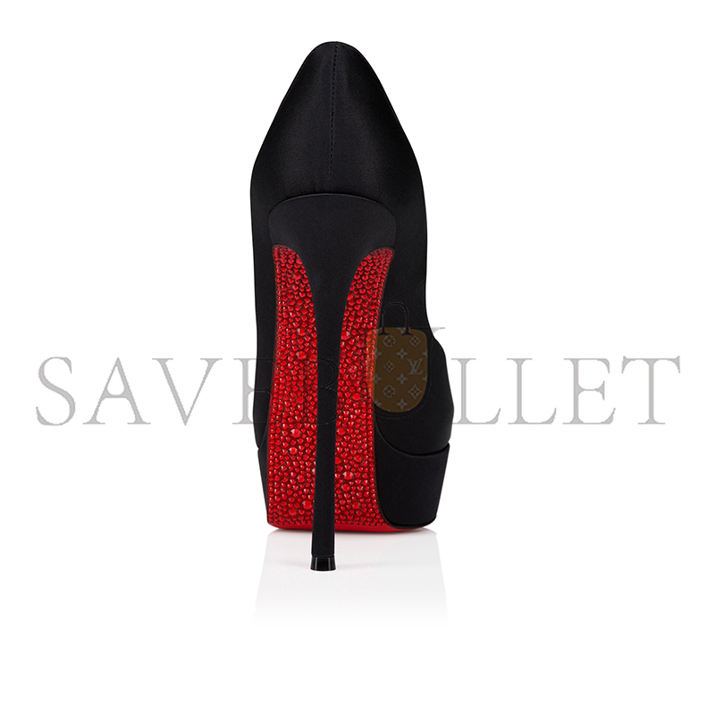 CHRISTIAN LOUBOUTIN LADY PEEP SUOLA STRASS 150 MM PUMPS-CREPE SATIN-BLACK-WOMEN 1250537B439 CHRISTIAN LOUBOUTIN LADY PEEP SUOLA STRASS 150 MM PUMPS-CREPE SATIN-BLACK-WOMEN 1250537B439