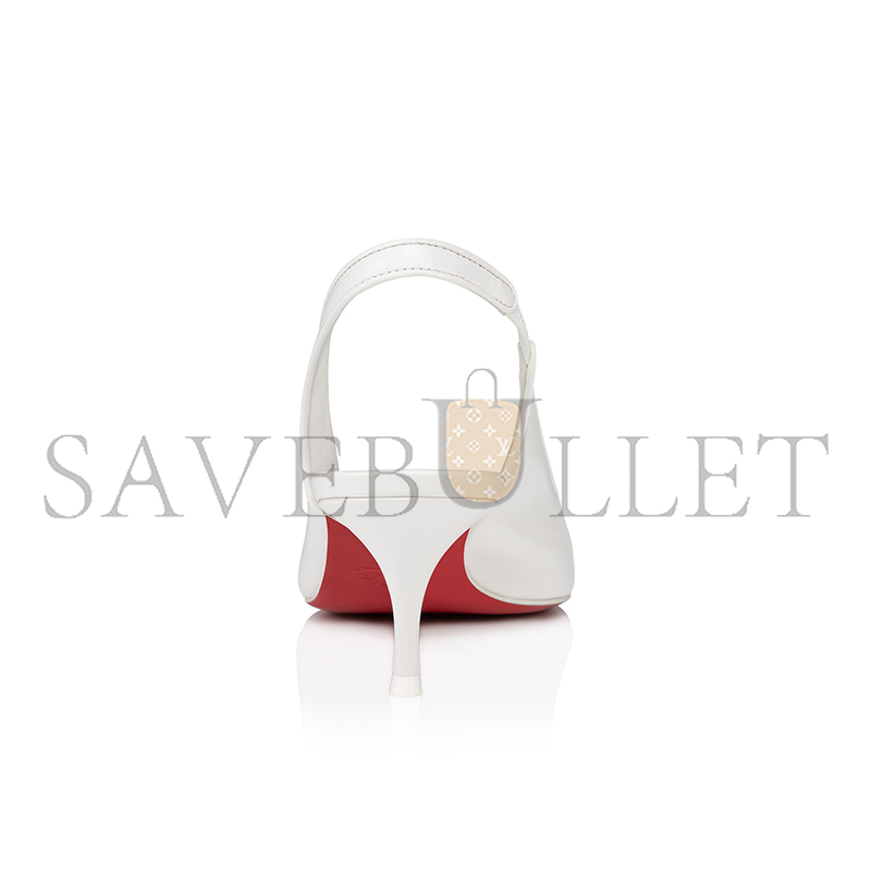 CHRISTIAN LOUBOUTIN SPORTY KATE SLING 55 MM SLING BACK PUMPS-NAPPA LEATHER-BIANCO-WOMEN 3240004W302