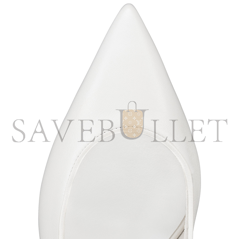 CHRISTIAN LOUBOUTIN SPORTY KATE SLING 55 MM SLING BACK PUMPS-NAPPA LEATHER-BIANCO-WOMEN 3240004W302