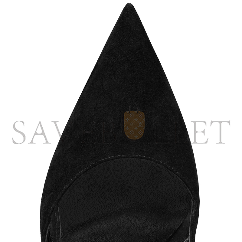 CHRISTIAN LOUBOUTIN CONDOROLINE 100 MM SLING BACK PUMPS-VEAU VELOURS-BLACK-WOMEN 1250282B439 CHRISTIAN LOUBOUTIN CONDOROLINE 100 MM SLING BACK PUMPS-VEAU VELOURS-BLACK-WOMEN 1250282B439