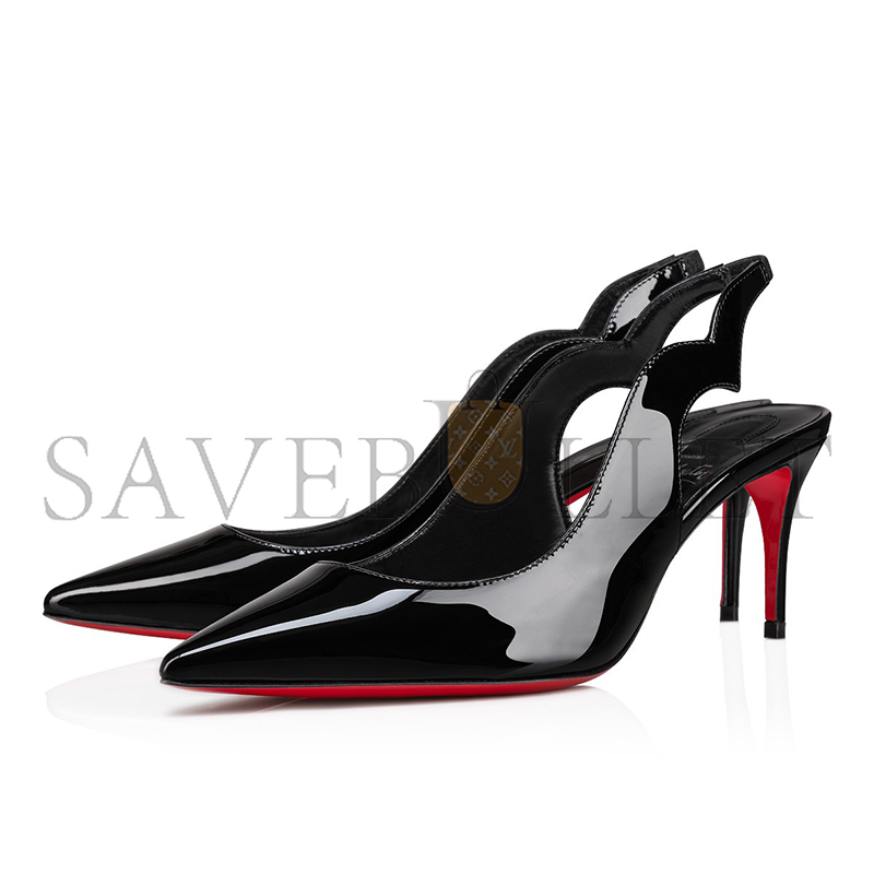 CHRISTIAN LOUBOUTIN HOT CHICK SLING 70 MM SLINGBACK PUMPS-PATENT LEATHER-BLACK-WOMEN 3230045B439 CHRISTIAN LOUBOUTIN HOT CHICK SLING 70 MM SLINGBACK PUMPS-PATENT LEATHER-BLACK-WOMEN 3230045B439