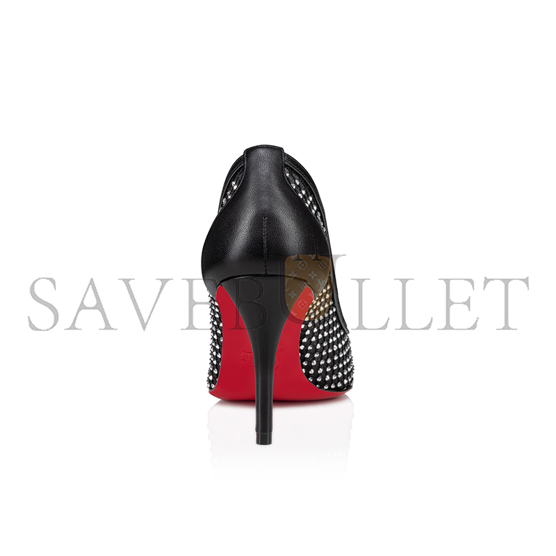 CHRISTIAN LOUBOUTIN APOSTROPHA MESH STRASS 80 MM PUMPS-STRASS MESH AND NAPPA LEATHER-BLACK-WOMEN 3240170B775 CHRISTIAN LOUBOUTIN APOSTROPHA MESH STRASS 80 MM PUMPS-STRASS MESH AND NAPPA LEATHER-BLACK-WOMEN 3240170B775