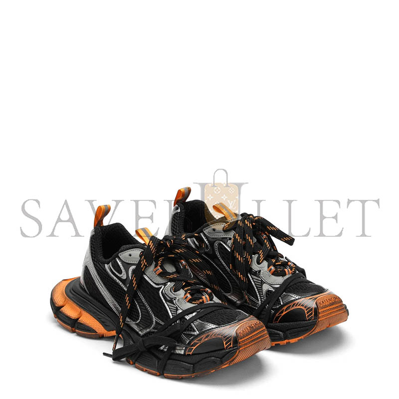 BALENCIAGA 3 XL BLACK ORANGE GREY MESH AND POLYURETHANE 734731W3XL31178