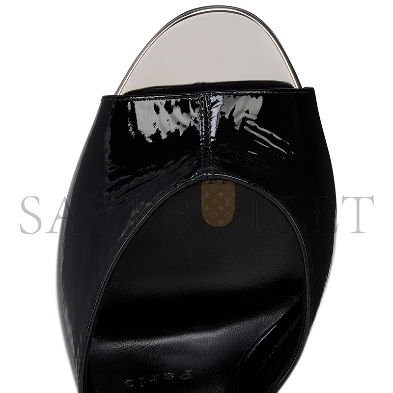 CHRISTIAN LOUBOUTIN LOCK ME UP SANDAL 100 MM STRAPPY SANDALS-VOG PATENT LEATHER-BLACK-WOMEN 1250105B439 CHRISTIAN LOUBOUTIN LOCK ME UP SANDAL 100 MM STRAPPY SANDALS-VOG PATENT LEATHER-BLACK-WOMEN 1250105B439