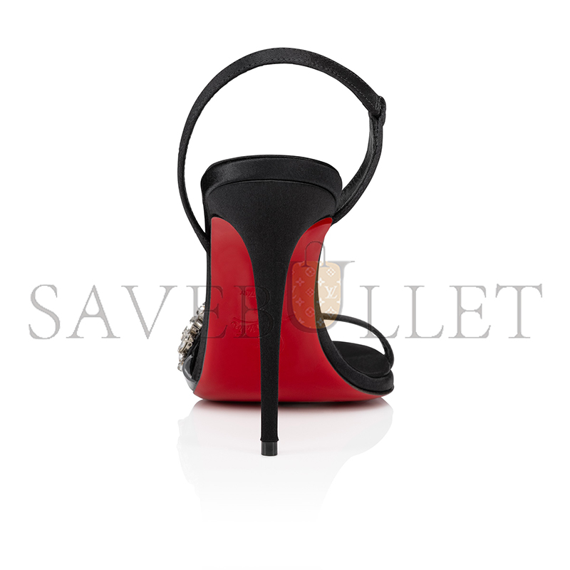 CHRISTIAN LOUBOUTIN ROSALIE RED CARPET 100 MM PUMPS-CREPE SATIN-BLACK-WOMEN 1250538B439