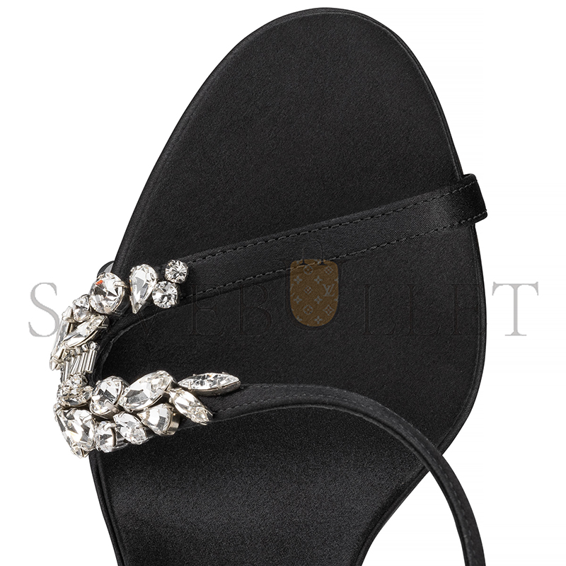 CHRISTIAN LOUBOUTIN ROSALIE RED CARPET 100 MM PUMPS-CREPE SATIN-BLACK-WOMEN 1250538B439
