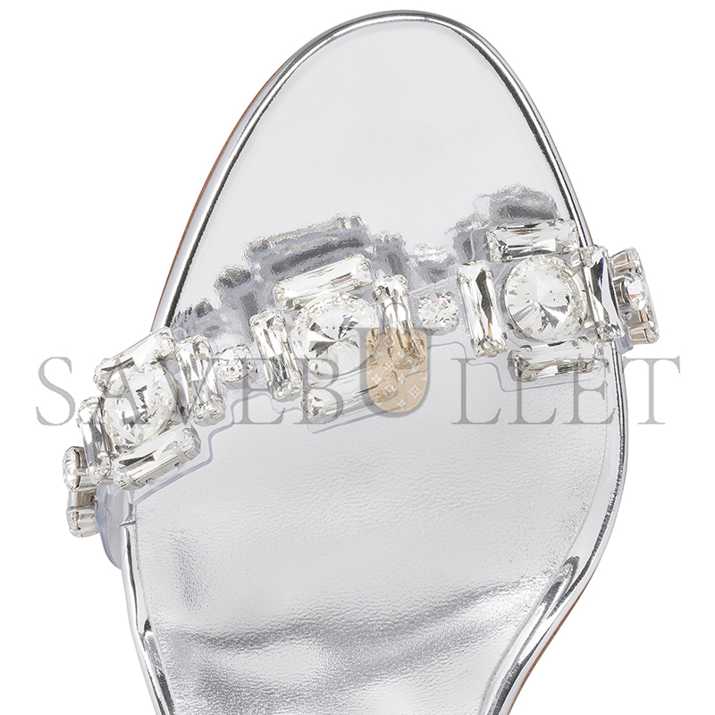 CHRISTIAN LOUBOUTIN JUST JEWEL 85 MM SANDALS-TPU AND LAMINATED CALF LEATHER-CRYSTAL-WOMEN 1250134S338
