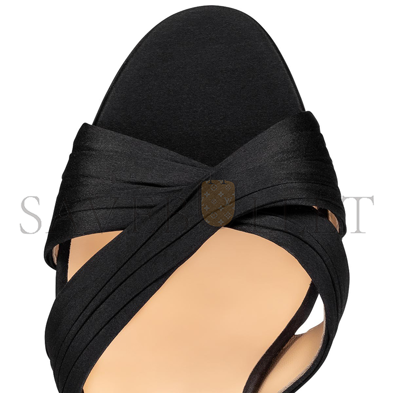 CHRISTIAN LOUBOUTIN NICOL IS BACK 85 MM MULES-CREPE SATIN-BLACK-WOMEN 3200239BK01