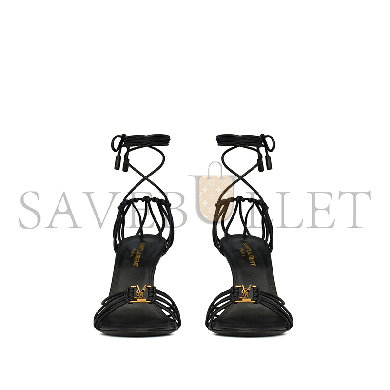 YSL BABYLONE SANDALS IN SMOOTH LEATHER 7857061N8001000