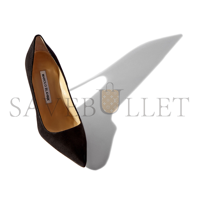MANOLO BLAHNIK BB BLACK SUEDE POINTED TOE PUMPS 9XX-0417-0016 MANOLO BLAHNIK BB BLACK SUEDE POINTED TOE PUMPS 9XX-0417-0016