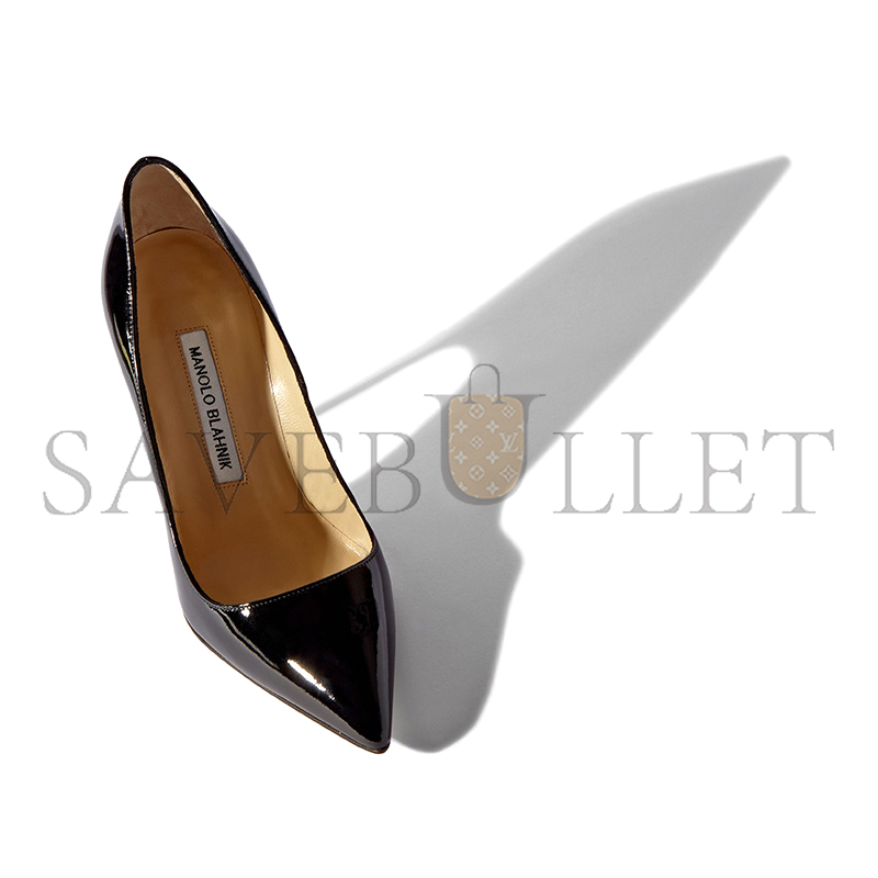 MANOLO BLAHNIK BB PATENT BLACK PATENT POINTED TOE PUMPS 9XX-0537-0008 MANOLO BLAHNIK BB PATENT BLACK PATENT POINTED TOE PUMPS 9XX-0537-0008