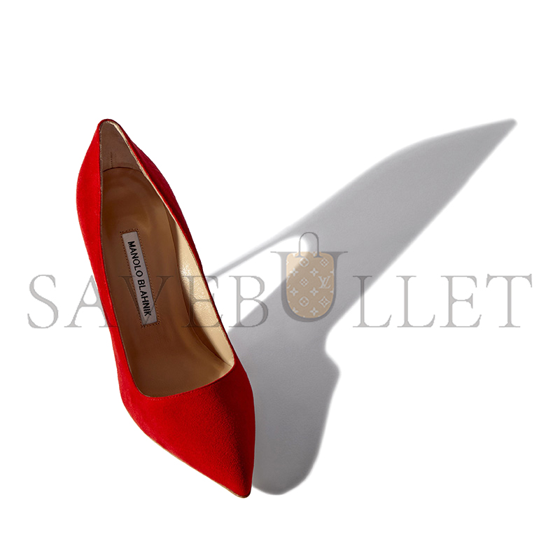 MANOLO BLAHNIK BB RED SUEDE POINTED TOE PUMPS 9XX-0417-0018 MANOLO BLAHNIK BB RED SUEDE POINTED TOE PUMPS 9XX-0417-0018