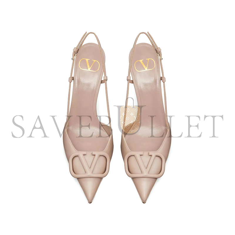 VALENTINO VLOGO SIGNATURE CALFSKIN SLINGBACK PUMP 80MM 3.15IN 5W2S0R01MZF_P45 VALENTINO VLOGO SIGNATURE CALFSKIN SLINGBACK PUMP 80MM 3.15IN 5W2S0R01MZF_P45