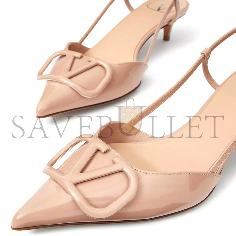 VALENTINO VLOGO SIGNATURE PATENT LEATHER SLINGBACK PUMP 40MM 1.6IN 5W2S0Q70TMK_GF9 VALENTINO VLOGO SIGNATURE PATENT LEATHER SLINGBACK PUMP 40MM 1.6IN 5W2S0Q70TMK_GF9