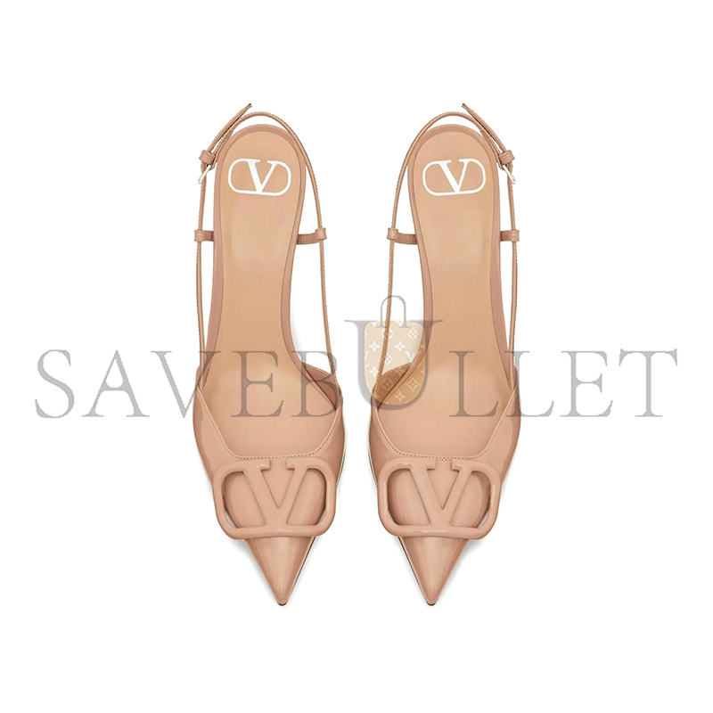 VALENTINO VLOGO SIGNATURE PATENT LEATHER SLINGBACK PUMP 80MM 3.15IN 5W2S0R01TMK_GF9 VALENTINO VLOGO SIGNATURE PATENT LEATHER SLINGBACK PUMP 80MM 3.15IN 5W2S0R01TMK_GF9