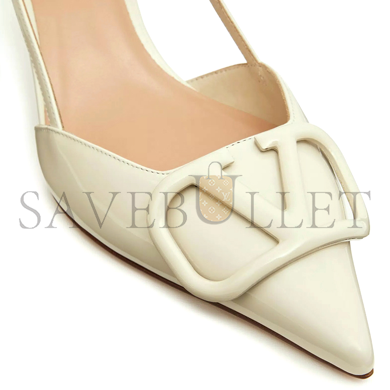 VALENTINO VLOGO SIGNATURE PATENT LEATHER SLINGBACK PUMP 80MM 3.15IN 
