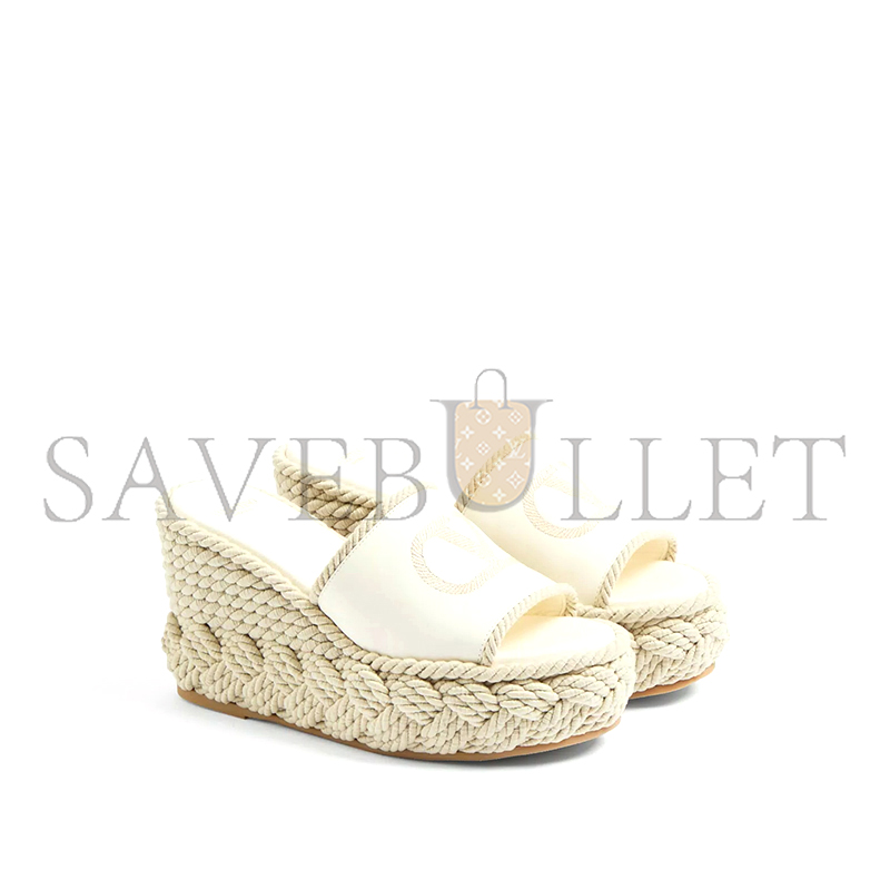 VALENTINO VLOGO TORCHON WEDGE SLIDE IN NAPPA 100MM 6W2S0KC5YWI_098 VALENTINO VLOGO TORCHON WEDGE SLIDE IN NAPPA 100MM 6W2S0KC5YWI_098