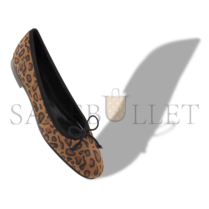 MANOLO BLAHNIK VERALLI BROWN SUEDE ANIMAL PRINT BALLERINA FLATS 423-1762-0001 MANOLO BLAHNIK VERALLI BROWN SUEDE ANIMAL PRINT BALLERINA FLATS 423-1762-0001