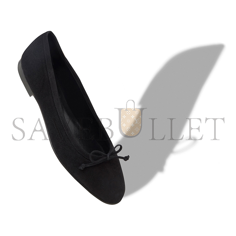 MANOLO BLAHNIK VERALLI BLACK SUEDE BALLERINA FLATS 223-1336-0009 MANOLO BLAHNIK VERALLI BLACK SUEDE BALLERINA FLATS 223-1336-0009