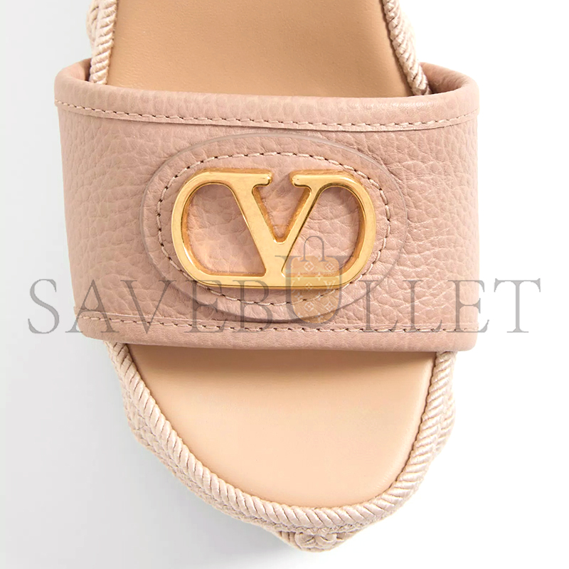 VALENTINO VLOGO SIGNATURE WEDGE SANDAL IN GRAINY CALFSKIN 120MM 6W0S0LY9DTW_GF9 VALENTINO VLOGO SIGNATURE WEDGE SANDAL IN GRAINY CALFSKIN 120MM 6W0S0LY9DTW_GF9
