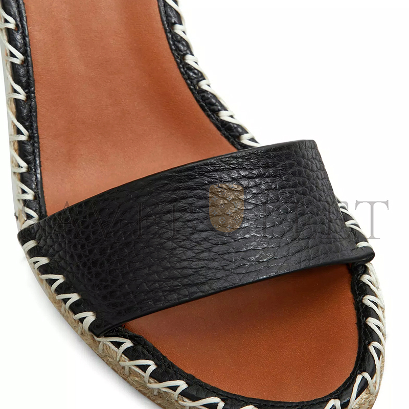 VALENTINO DOUBLE ROCKSTUD GRAINY CALFSKIN WEDGE SANDAL 105MM 5W2S0090VTO_N02 VALENTINO DOUBLE ROCKSTUD GRAINY CALFSKIN WEDGE SANDAL 105MM 5W2S0090VTO_N02