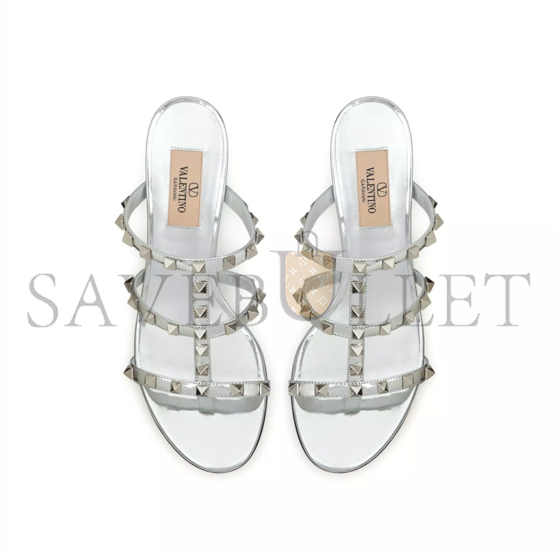 VALENTINO ROCKSTUD MIRROR-EFFECT SLIDE SANDAL 60MM 3W2S0C47WRP_S13 VALENTINO ROCKSTUD MIRROR-EFFECT SLIDE SANDAL 60MM 3W2S0C47WRP_S13