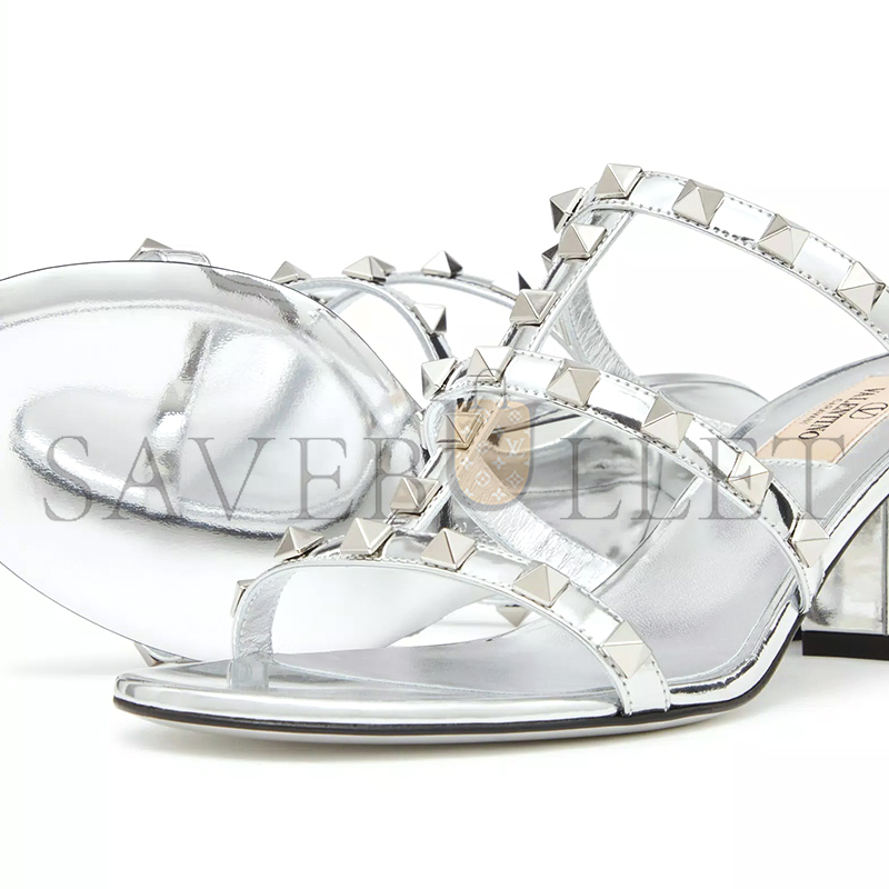 VALENTINO ROCKSTUD MIRROR-EFFECT SLIDE SANDAL 60MM 3W2S0C47WRP_S13 VALENTINO ROCKSTUD MIRROR-EFFECT SLIDE SANDAL 60MM 3W2S0C47WRP_S13