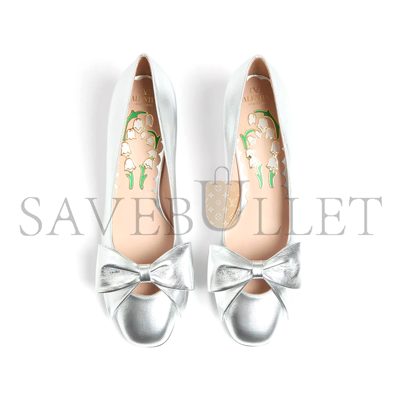 VALENTINO BOWOW PUMPS IN LAMINATED NAPPA 45MM 6W2S0LB5KDR_S13 VALENTINO BOWOW PUMPS IN LAMINATED NAPPA 45MM 6W2S0LB5KDR_S13