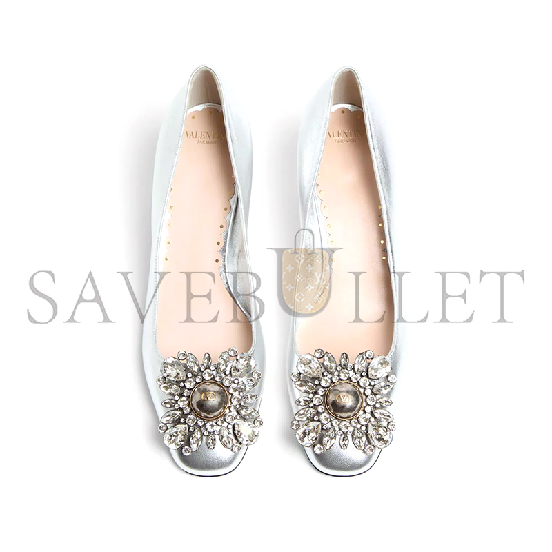 VALENTINO PRESHOES PUMPS IN LAMINATED NAPPA WITH 45MM CRYSTALS 6W2S0LM3QCB_BTP VALENTINO PRESHOES PUMPS IN LAMINATED NAPPA WITH 45MM CRYSTALS 6W2S0LM3QCB_BTP
