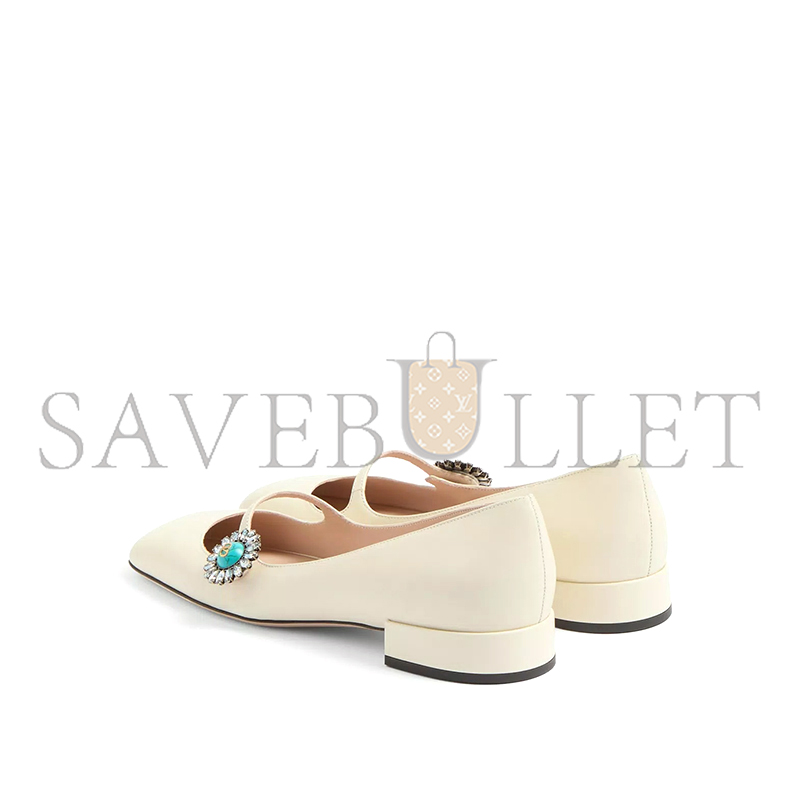 VALENTINO MARY-JANE PRESHOES BALLERINA IN KIDSKIN WITH JEWEL BUTTON 20MM 6W2S0LL7DHS_9TK VALENTINO MARY-JANE PRESHOES BALLERINA IN KIDSKIN WITH JEWEL BUTTON 20MM 6W2S0LL7DHS_9TK