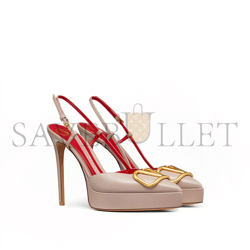 VALENTINO VLOGO SIGNATURE CALFSKIN SLINGBACK PLATFORM PUMP 120MM 4W2S0FT0DSH_P45 VALENTINO VLOGO SIGNATURE CALFSKIN SLINGBACK PLATFORM PUMP 120MM 4W2S0FT0DSH_P45
