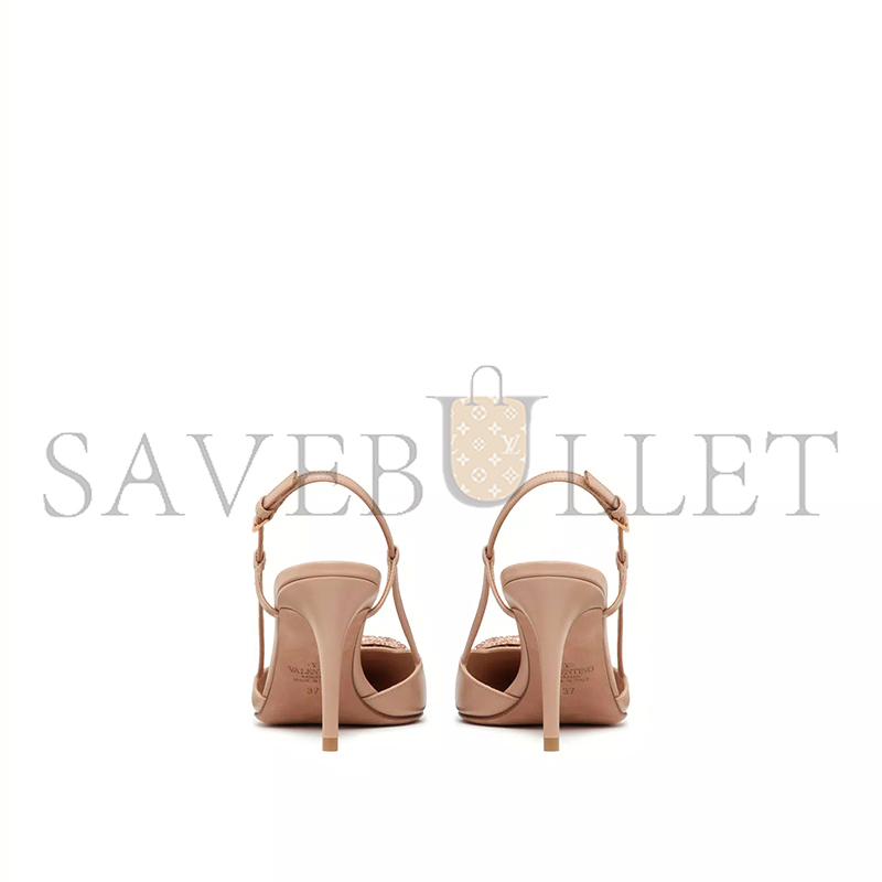 VALENTINO VLOGO SIGNATURE SLINGBACK PUMP IN CALFSKIN LEATHER 80MM 3W2S0R01EST_04W VALENTINO VLOGO SIGNATURE SLINGBACK PUMP IN CALFSKIN LEATHER 80MM 3W2S0R01EST_04W