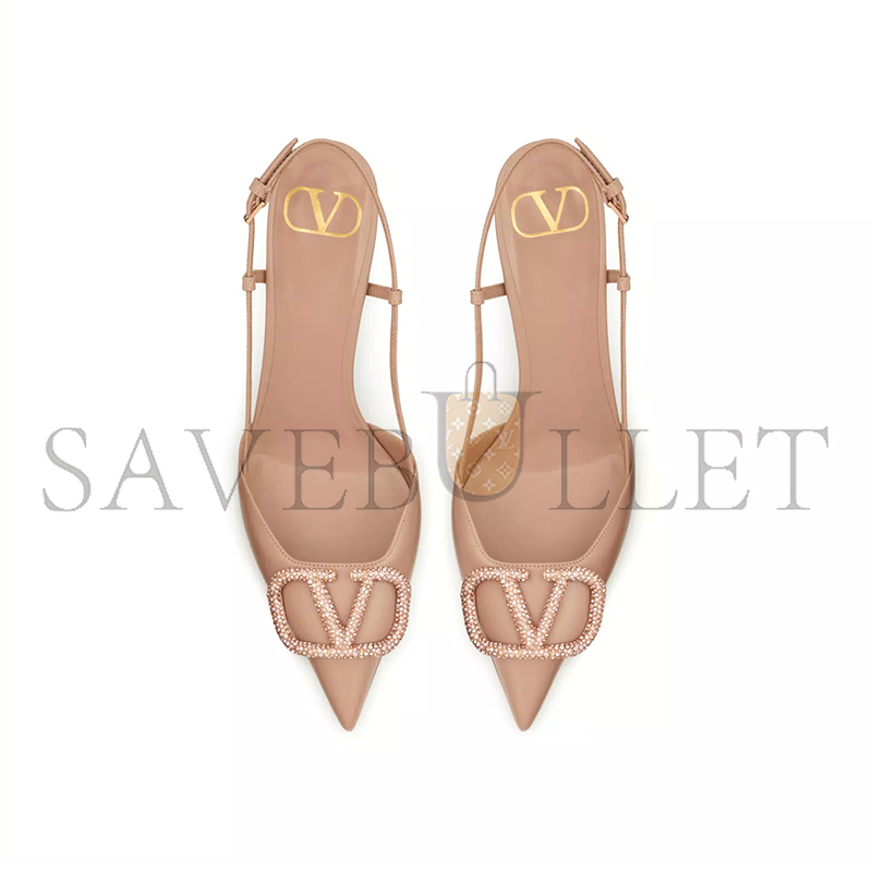 VALENTINO VLOGO SIGNATURE SLINGBACK PUMP IN CALFSKIN LEATHER 80MM 3W2S0R01EST_04W VALENTINO VLOGO SIGNATURE SLINGBACK PUMP IN CALFSKIN LEATHER 80MM 3W2S0R01EST_04W