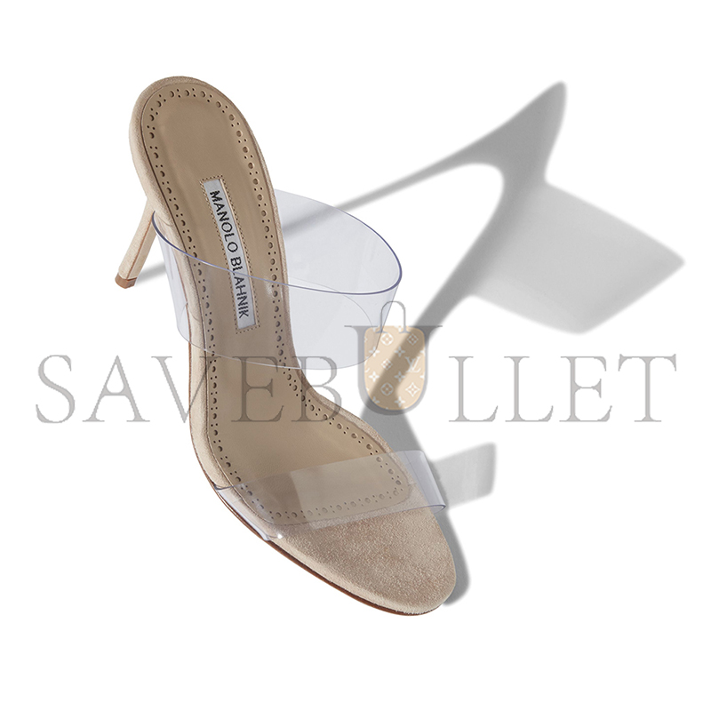 MANOLO BLAHNIK SCOLTO CLEAR ECO PVC OPEN TOE MULES 219-0180-0001 MANOLO BLAHNIK SCOLTO CLEAR ECO PVC OPEN TOE MULES 219-0180-0001