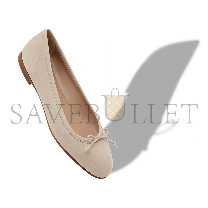 MANOLO BLAHNIK VERALLI LIGHT BEIGE SUEDE BALLERINA FLATS 223-1336-0012 MANOLO BLAHNIK VERALLI LIGHT BEIGE SUEDE BALLERINA FLATS 223-1336-0012