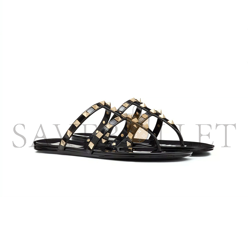 VALENTINO ROCKSTUD FLAT RUBBER SANDAL 3W2S0T84PVS_0NO VALENTINO ROCKSTUD FLAT RUBBER SANDAL 3W2S0T84PVS_0NO