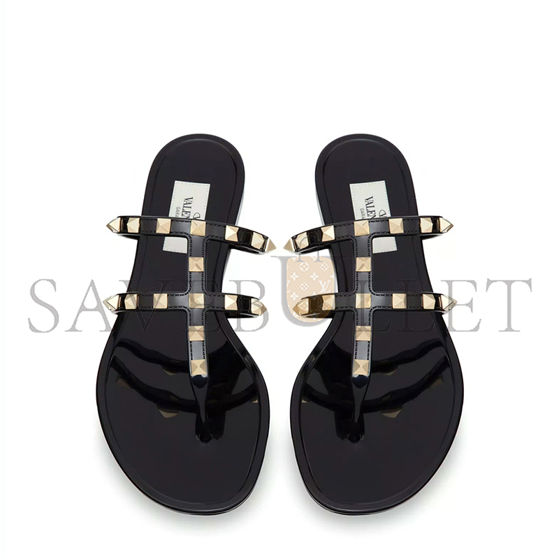 VALENTINO ROCKSTUD FLAT RUBBER SANDAL 3W2S0T84PVS_0NO VALENTINO ROCKSTUD FLAT RUBBER SANDAL 3W2S0T84PVS_0NO