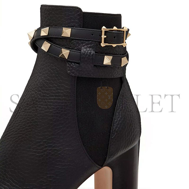 VALENTINO ROCKSTUD GRAINY CALFSKIN ANKLE BOOT 90 MM 3W2S0P62VCE_0NO VALENTINO ROCKSTUD GRAINY CALFSKIN ANKLE BOOT 90 MM 3W2S0P62VCE_0NO