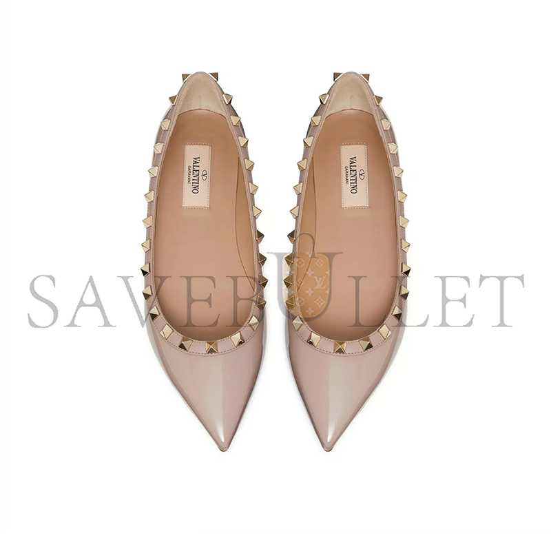 VALENTINO PATENT ROCKSTUD BALLET FLAT 5W2S0403VNW_P45 VALENTINO PATENT ROCKSTUD BALLET FLAT 5W2S0403VNW_P45