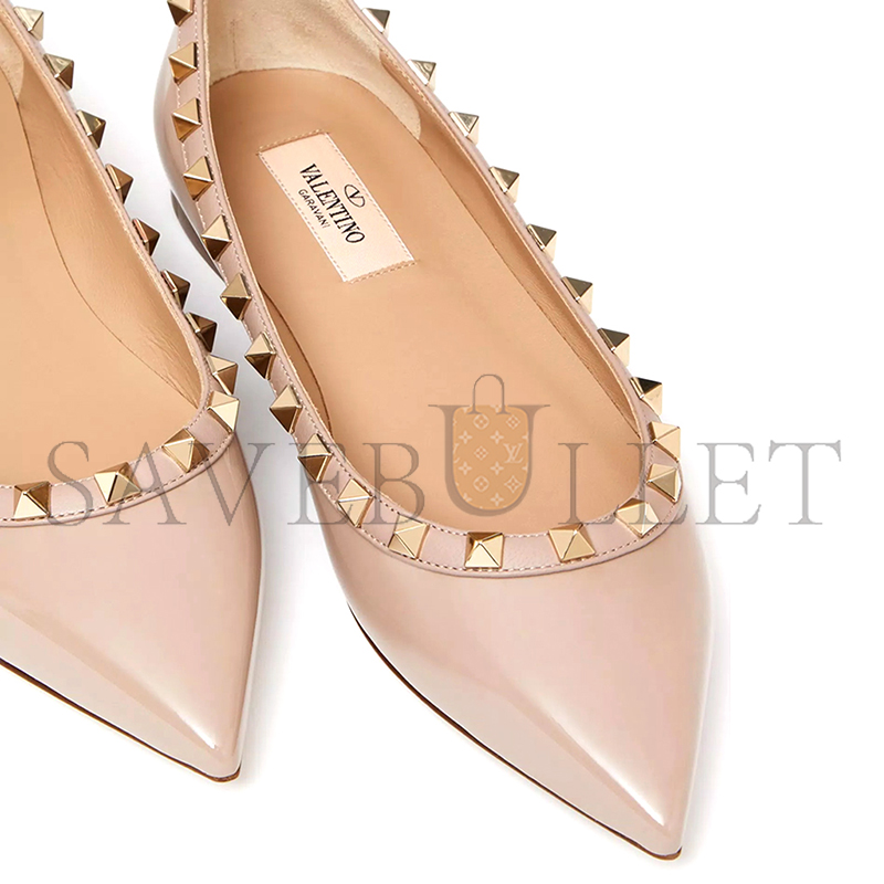 VALENTINO PATENT ROCKSTUD BALLET FLAT 5W2S0403VNW_P45 VALENTINO PATENT ROCKSTUD BALLET FLAT 5W2S0403VNW_P45