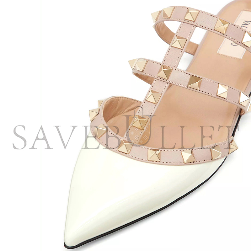 VALENTINO ROCKSTUD PATENT-LEATHER MULE 5W2S0H15VNW_L62 VALENTINO ROCKSTUD PATENT-LEATHER MULE 5W2S0H15VNW_L62