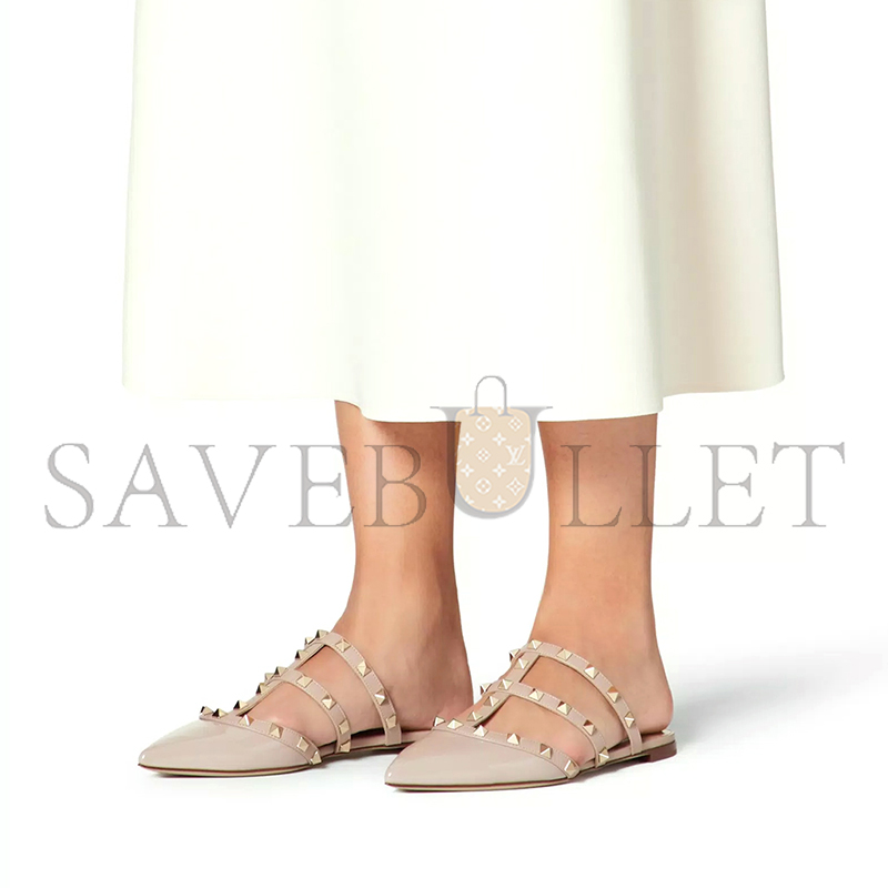 VALENTINO ROCKSTUD PATENT-LEATHER MULE 5W2S0H15VNW_P45