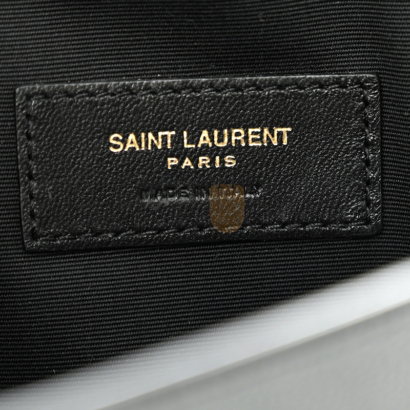 YSL GRAIN DE POUDRE UPTOWN POUCH BLACK 1567353 (21.5*12*2.5cm)