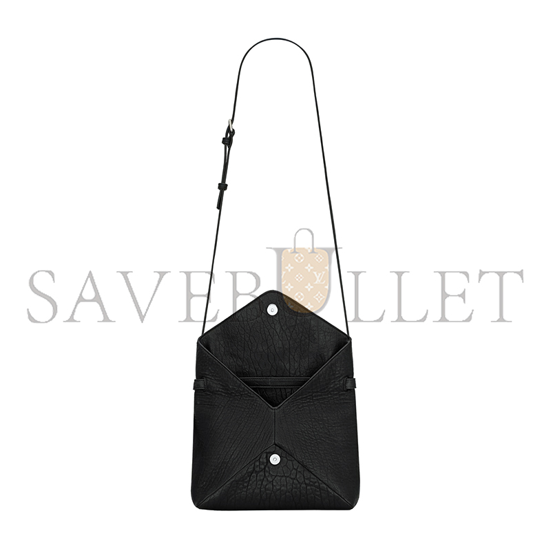 YSL CASSANDRE ENVELOPE MESSENGER IN LAMBSKIN 801490AACIU1000 (23*16.5*6cm)