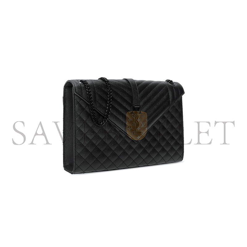 YSL BLACK ENVELOPE SHOULDER BAG 600166BOW981000 (31*22*7.5cm)