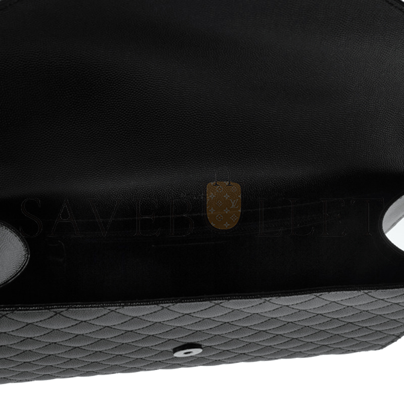 YSL BLACK ENVELOPE SHOULDER BAG 600166BOW981000 (31*22*7.5cm)