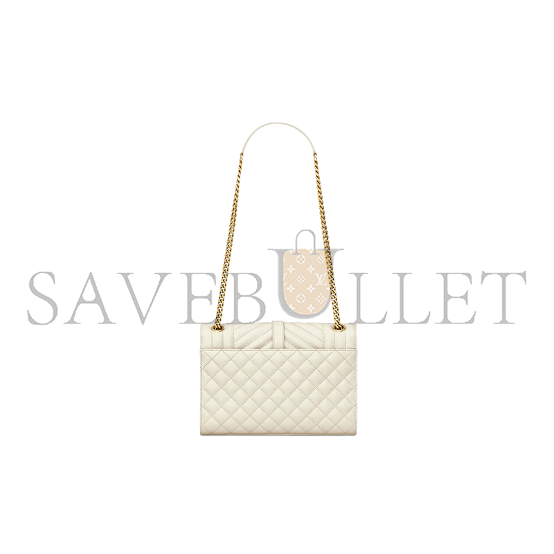YSL ENVELOPE MEDIUM IN QUILTED GRAIN DE POUDRE EMBOSSED LEATHER 600185BOW919207 (24*17.5*6cm) YSL ENVELOPE MEDIUM IN QUILTED GRAIN DE POUDRE EMBOSSED LEATHER 600185BOW919207 (24*17.5*6cm)